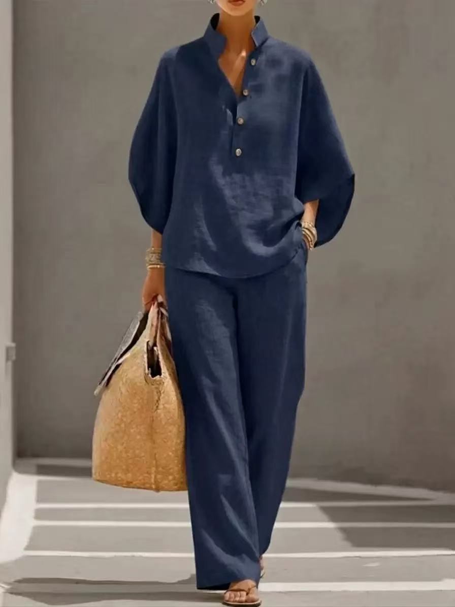 Completo casual lino estivo