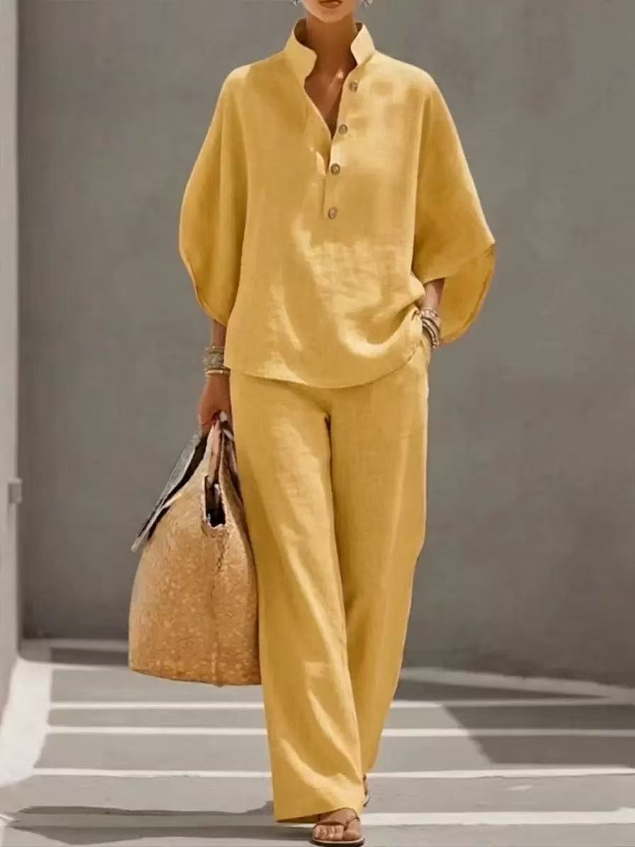 Completo casual lino estivo