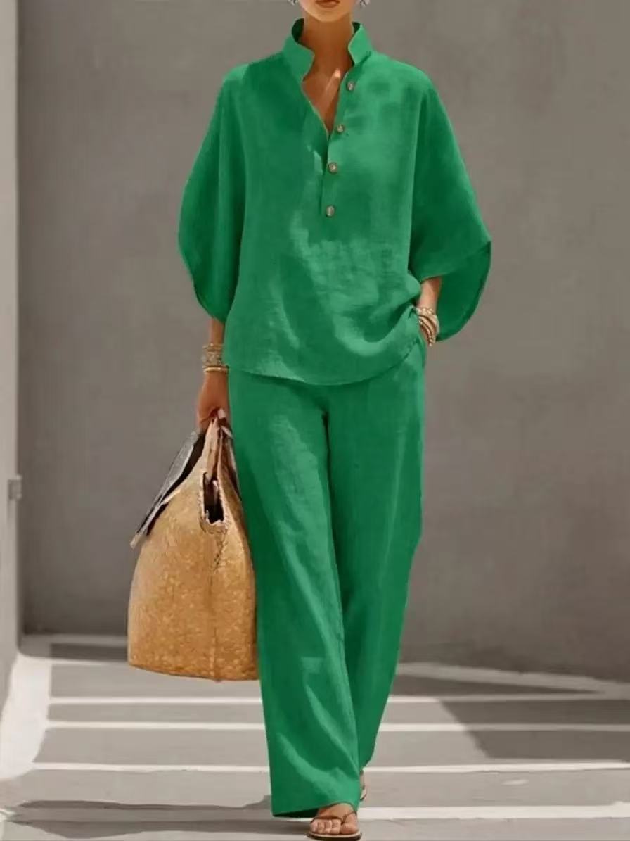 Completo casual lino estivo
