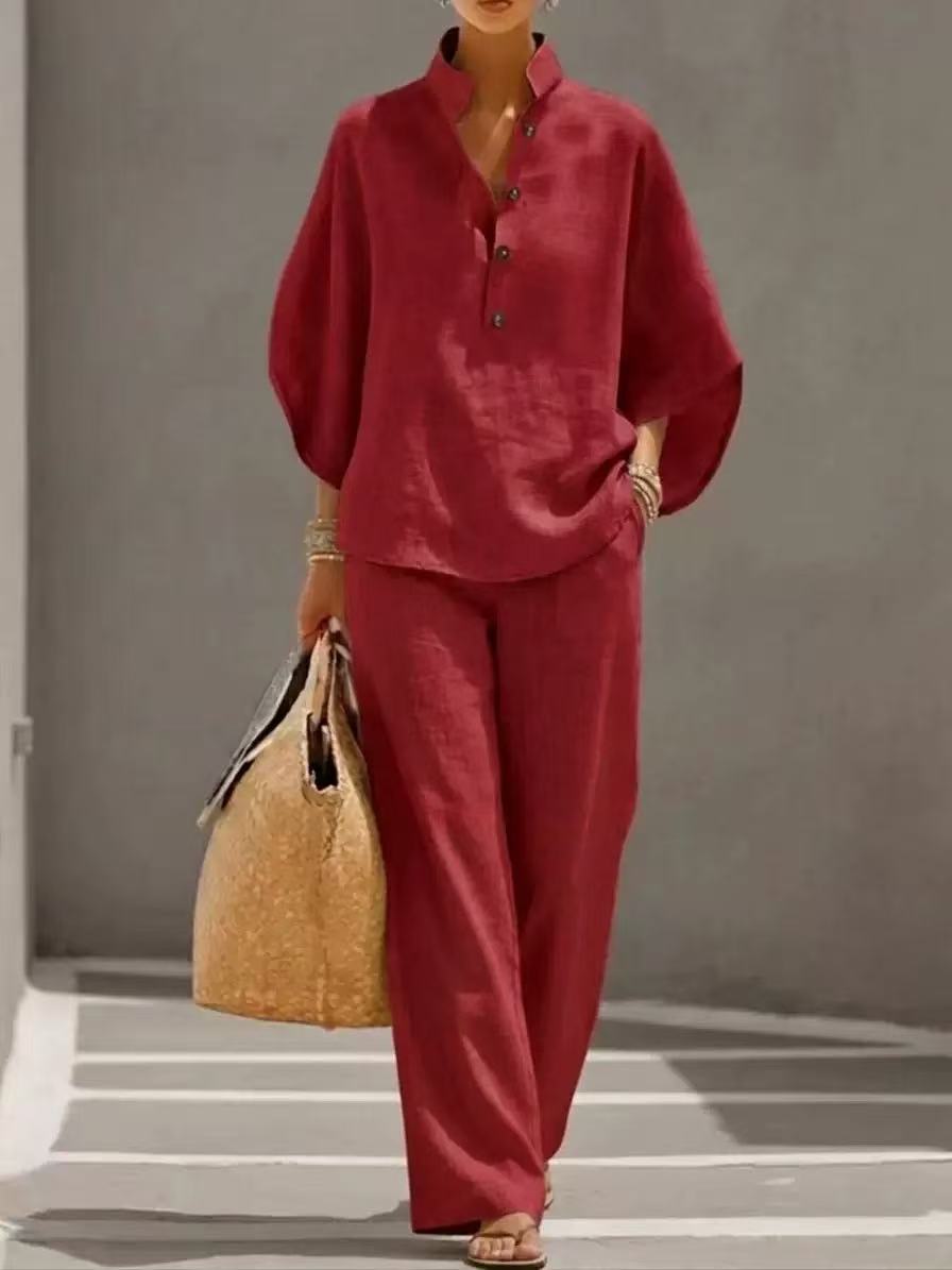 Completo casual lino estivo