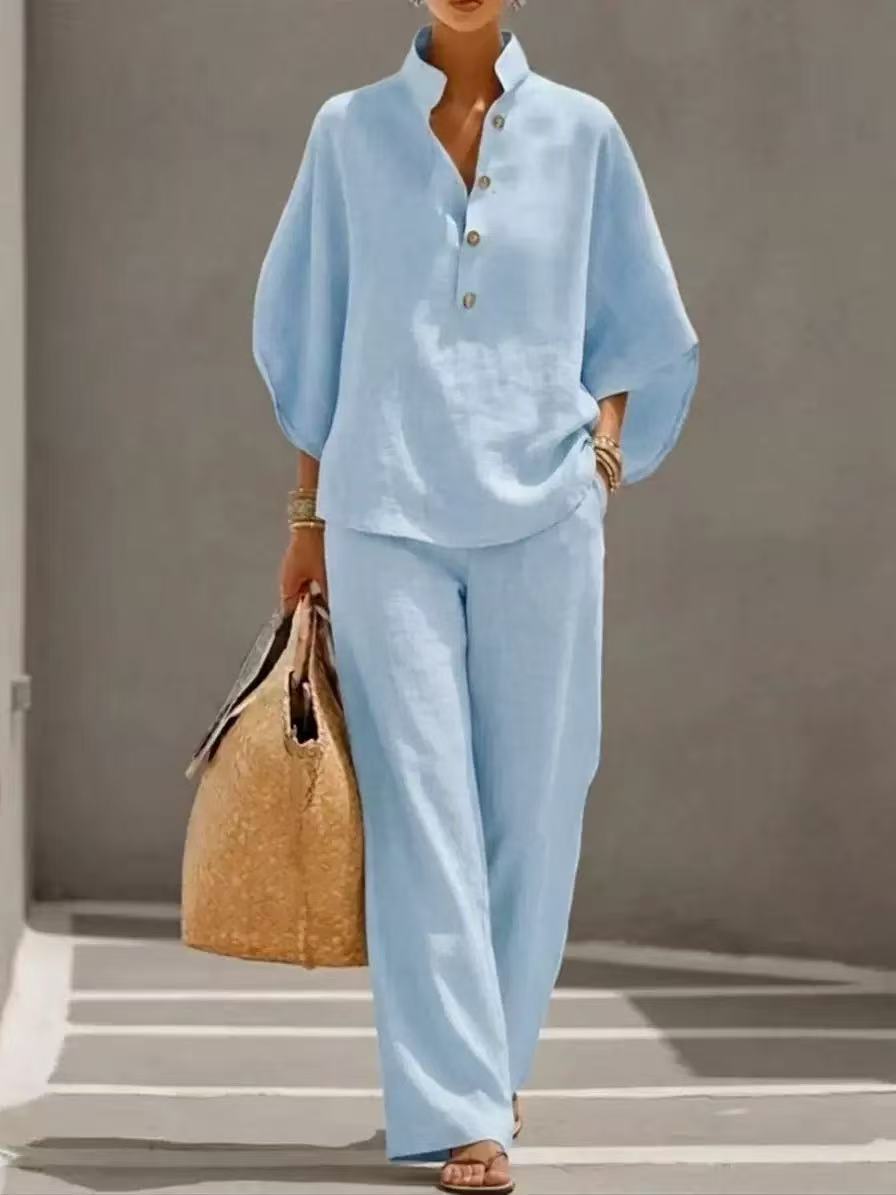 Completo casual lino estivo