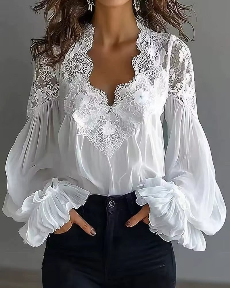 camicetta con pizzo
