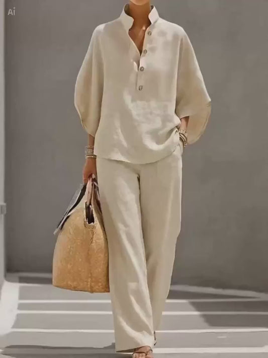 Completo casual lino estivo